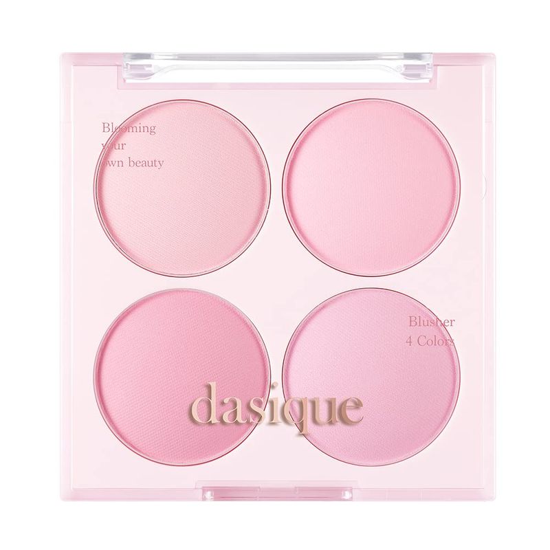 Dasique Blending Mood Cheek #08 Blueberry Sorbet | 4 Blendable Shades in Lightweight Smooth Powder | Vegan | Blush