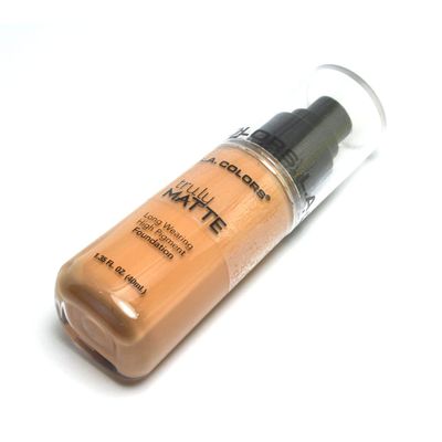 LA Colors CLM358 Warm Honey Truly Matte Liquid Foundation Powder Like Finish  Free Zipper Bag