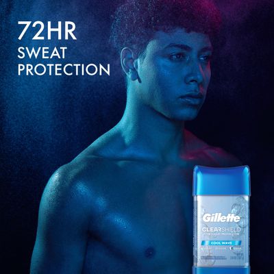 Gillette Antiperspirant and Deodorant for Men, Clear Gel, Cool Wave Scent, 3.8 oz (Pack of 2)