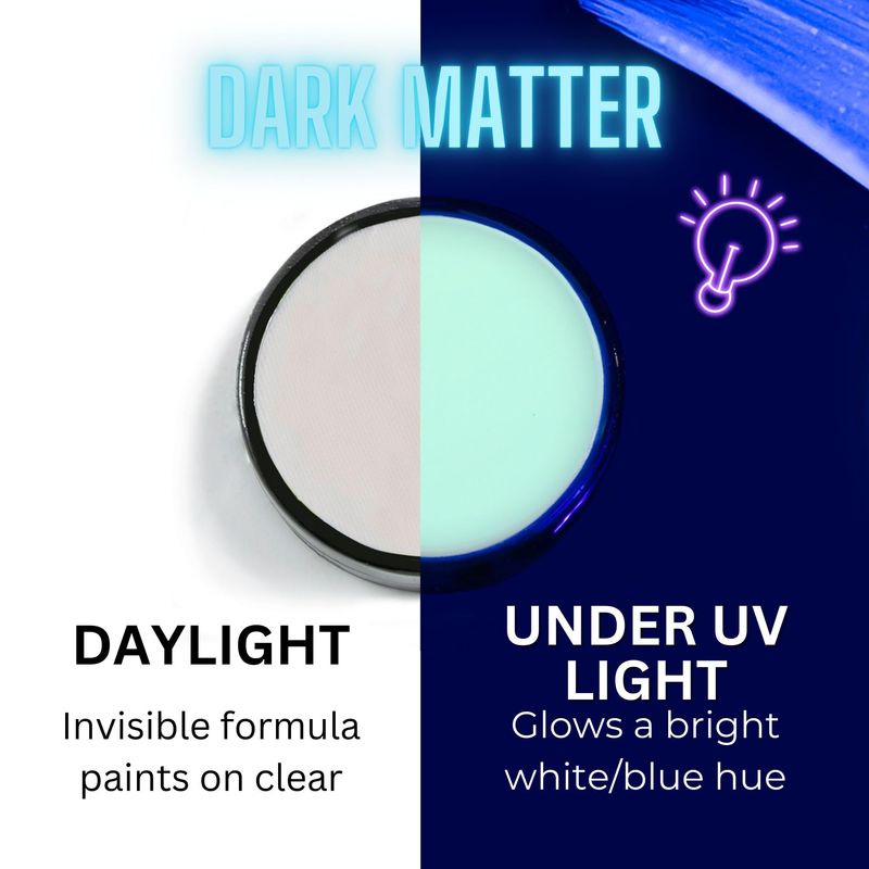 Mehron Makeup Paradise Makeup AQ Face &amp; Body Paint (1.4 oz) (Dark Matter - Neon ClearBlue UV)