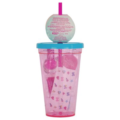 Taste Beauty JoJo Siwa Shine On! Tumbler Set with Flavored Lip Gloss and Scented Nail Polish, 4-Piece Set