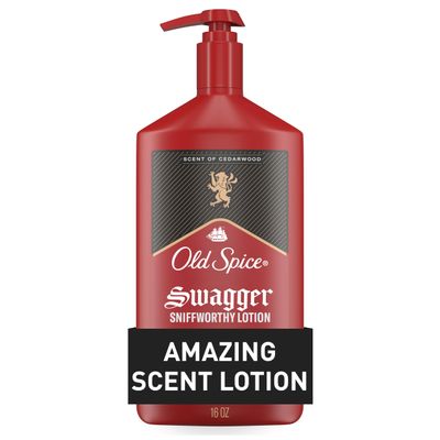 Old Spice Hand and Body Lotion for Men with All Skin Types, 247 Lightweight Moisturization with Amazing Scent, Instant Absorbtion, Swagger with Cedarwood Scent, 16 oz