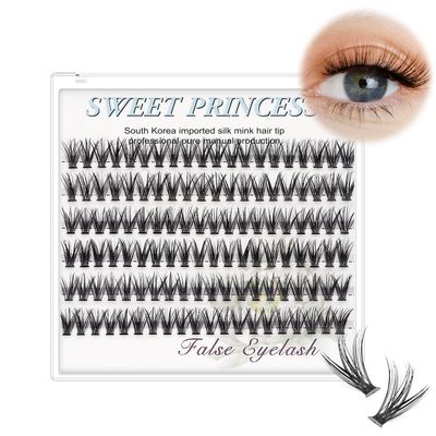 Bodermincer 20 Root Thickness 0.07mm C Curl 3D Individual Eyelashes Extension Soft Black Fake False Eye Lashes Tools (12mm)
