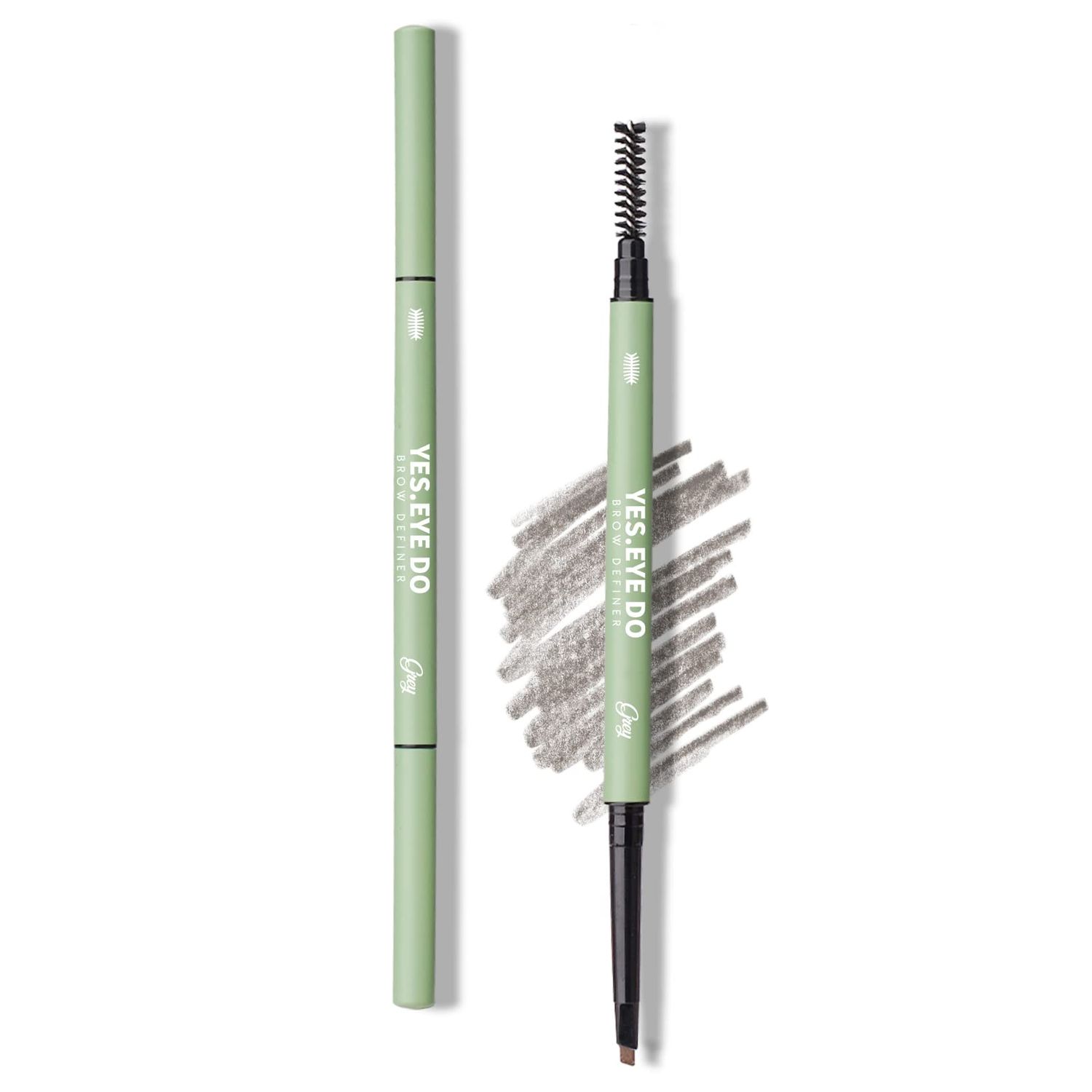 Grey Eyebrow Pencil for Older Women Soft, Ultra Slim Gray Eyebrow Pencil Long Lasting, Waterproof,Double Head Brow Sculptor for Natural Eye Brow Lamination Makeup Look, Grey, YES.EYE DO