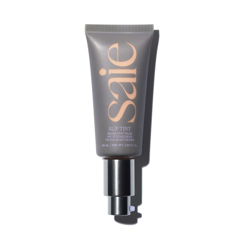 Saie Slip Tint SPF 35 Tinted Moisturizer - Light Coverage Moisturizer  Broad Spectrum Zinc Oxide Sunscreen with Hydrating Hyaluronic Acid - Shade Three  Half (1.35 oz)