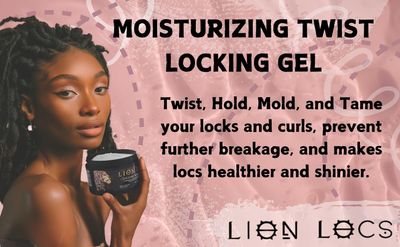 Lion Locs Hair Locking Dreads Moisturizer for Dreadlocks, Locks, Microlocs, Interlocks, Braids, Fauxlocs, Sisterlocks | - Large Container Residue and Build-Up Free (8oz) (Regular)