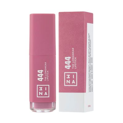 3INA The Longwear Lipstick 444 - Naturally Hydrating, Fast Drying - Shades That Stay All Day And Suit Every Skin Tone - Cruelty Free, Paraben Free, Vegan Cosmetics - Lilac Color - 0.22 oz