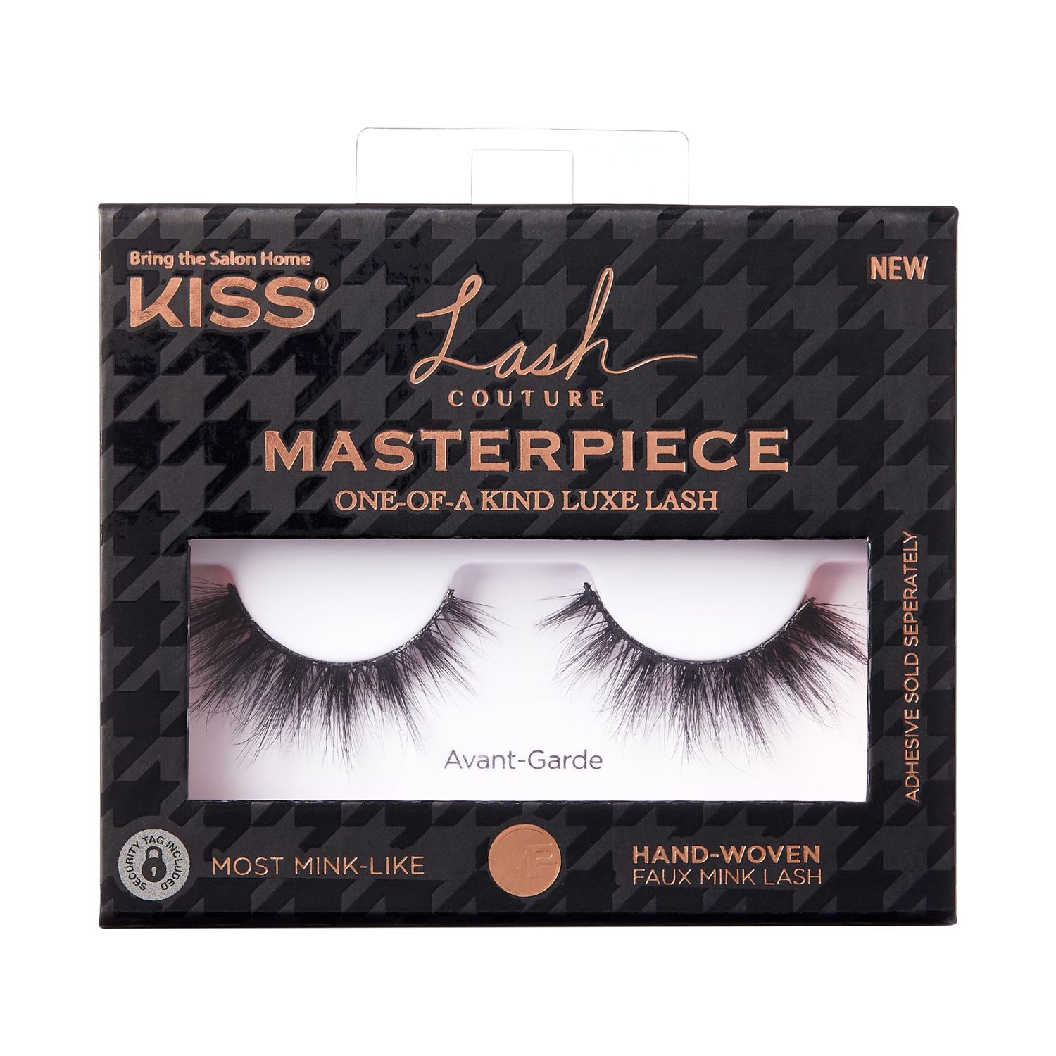 KISS Lash Couture Masterpiece Fake Eyelashes Style 03, Avant-Garde, One-of-a-Kind Luxe Lash, Hand Woven Faux Mink Synthetic False Eyelashes, 1 Pair