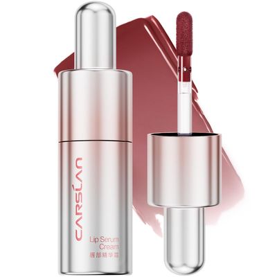 CARSLAN Hydrating Lip Serum Cream, Longlasting Moisturizing, Lightweight Lip Gloss, Semi-Matte Lipstick with Vitamin E, Crithmum Maritimum Essential oil, C203