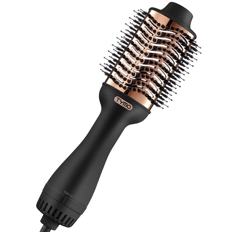 TYMO Hair Dryer Brush Blow Dryer Brush in One, 4 in 1 Ionic Hair Dryer and Styler Volumizer with Oval Titanium Barrel, Hot Air Straightener Brush for Smooth Frizz-Free Blowout, Gold