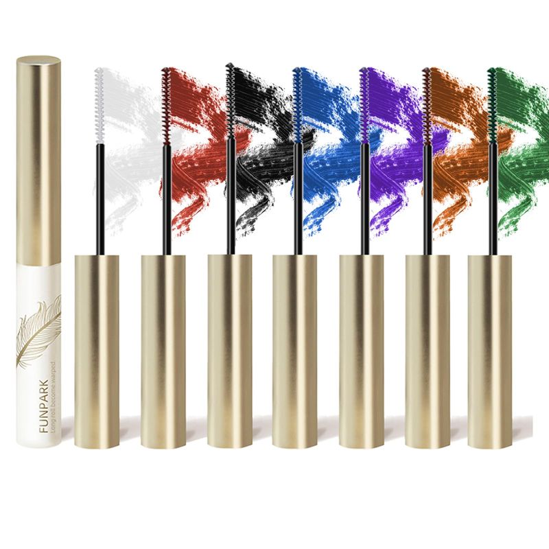 Colored Mascara Sets, 7 Colors Waterproof Colorful Mascara Gift Set, Red Pink Purple Blue White Black Colorful Mascara Charming Long Lasting Voluminous Mascara for Eyelash Eye Makeup