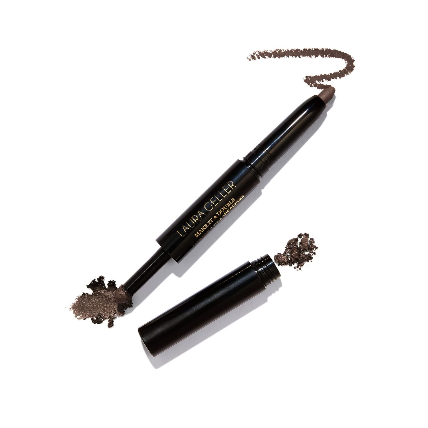 LAURA GELLER NEW YORK Make It A Double Dual-Ended Eyeshadow - Absinthe - Cream Eyeshadow Stick  Matching Powder Eyeshadow - Crease-Proof &amp; Smudge-Proof
