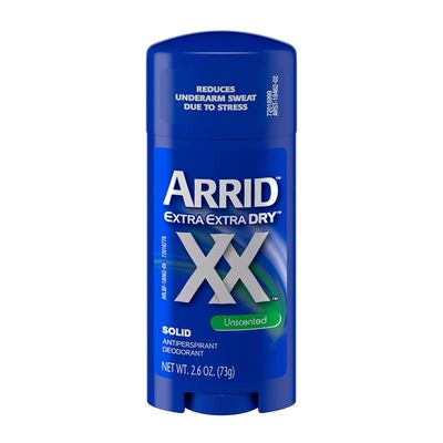 Arrid XX Solid Antiperspirant &amp; Deodorant, Unscented, 2.6 Ounce (Pack of 2)