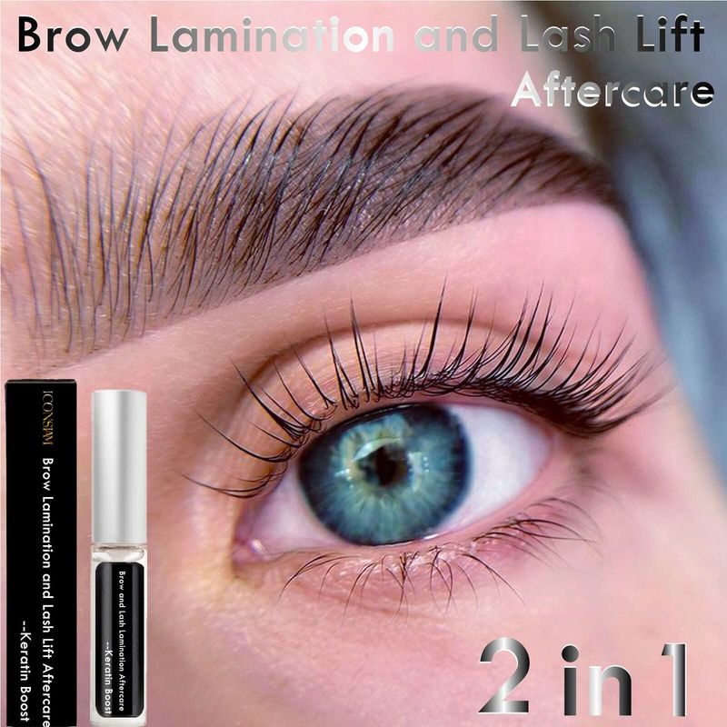 Brow Lamination and Lash Lift Nutrition Clear Eyelash Perm Aftercare Save Burning Eyelash &amp; Eyebrow, Keratin Boost Care Fix Messy BrowsLashes into Neat Look for 8 Weeks