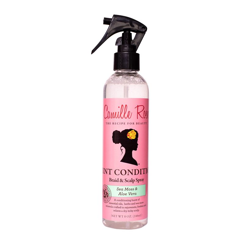Camille Rose Mint Condition Braid  Scalp Spray to Hydrate, Reduce Breakage, and Provide Relief from a Dry, Itchy, Flaky Scalp, with Aloe Vera and Sea Moss