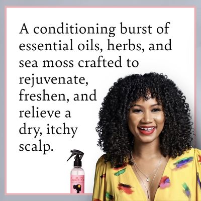 Camille Rose Mint Condition Braid Scalp Spray to Hydrate, Reduce Breakage, and Provide Relief from a Dry, Itchy, Flaky Scalp, with Aloe Vera and Sea Moss