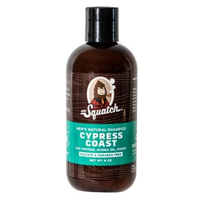 Dr. Squatch Cypress Coast Shampoo for Men - Keep Hair Looking Full, Healthy, Hydrated - Naturally Sourced and Moisturizing Men&#39;s Shampoo