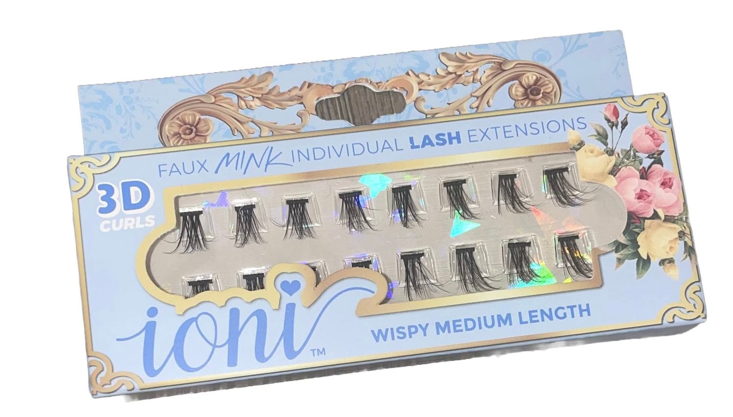 IONI Faux Mink Individual Lash Extensons 3-STRAND Medium-Length