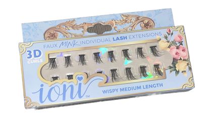 IONI Faux Mink Individual Lash Extensons 3-STRAND Medium-Length