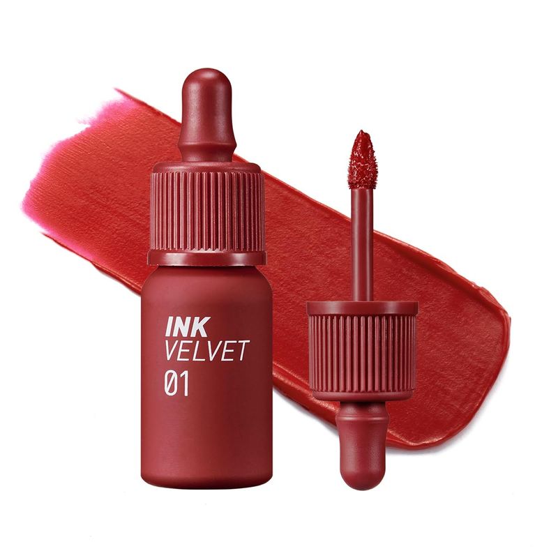 Peripera Ink the Velvet Lip Tint, High Pigment Color, Longwear, Weightless, Not Animal Tested, Gluten-Free, Paraben-Free (001 GOOD BRICK)