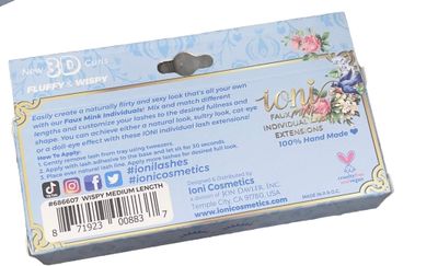 IONI Faux Mink Individual Lash Extensons 3-STRAND Medium-Length