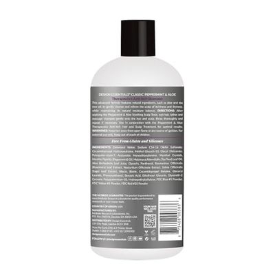 Design Essentials Peppermint &amp; Aloe Therapeutics AntiItch Shampoo Control Scalp Flaking &amp; Itching, 32 Fl Oz