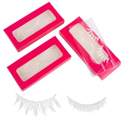 Framendino, 3 Boxes Halloween White False Eyelashes 3D Makeup Fake Lashes for Women Girls