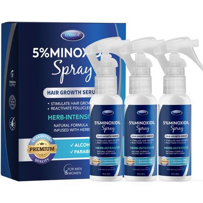 5% Minoxidil Spray for Hair &amp; Beard Growth, Hair Regrowth,Hair Loss Treatments for Men &amp; Women 60ml  3bottles