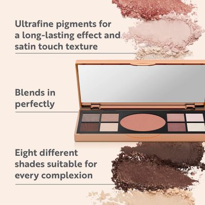 M. Asam Magic Finish Elegant Vibes Palette (8 x 0.03 oz  1x 0.14g) - Eye Shadow Palette, 8 Harmonizing Eyeshadow Shades &amp; Blush, High Color Payoff, Satin-touch Texture, Enriched With Vitamin E