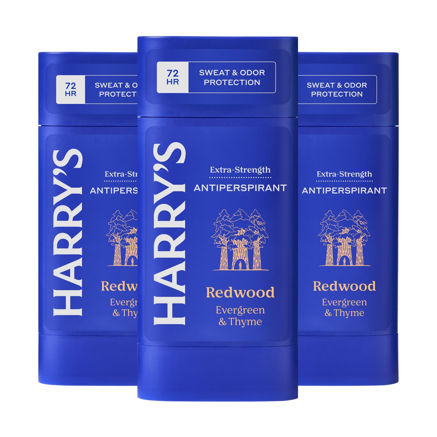 Harry&#39;s Extra-Strength Antiperspirant - Odor &amp; Enhanced Sweat Control Antiperspirant for Men - Redwood (3 Count)