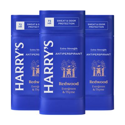Harry&#39;s Extra-Strength Antiperspirant - Odor &amp; Enhanced Sweat Control Antiperspirant for Men - Redwood (3 Count)