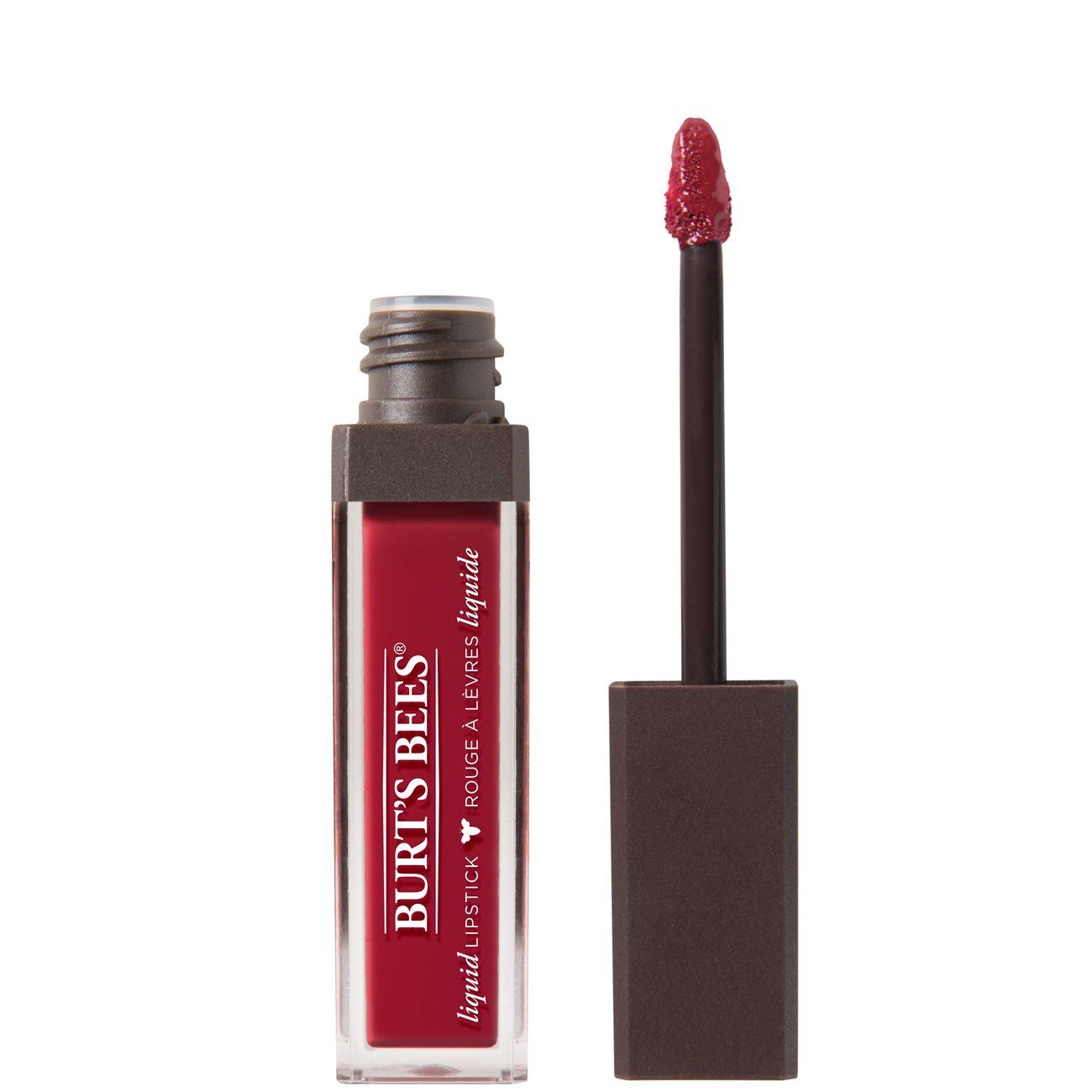 Burt&#39;s Bees 100% Natural Glossy Liquid Lipstick, Drenched Dahlia, 1 Tube