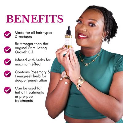 The Mane Attraction Extra Strength Rosemary  Fenugreek Herbal Hair Growth Oil | Infused With Castor Oil for ALL Hair Types