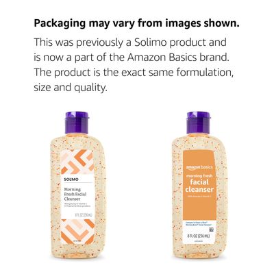 Amazon Basics Morning Fresh Facial Cleanser with Ginseng and Vitamin C, 8 fl oz