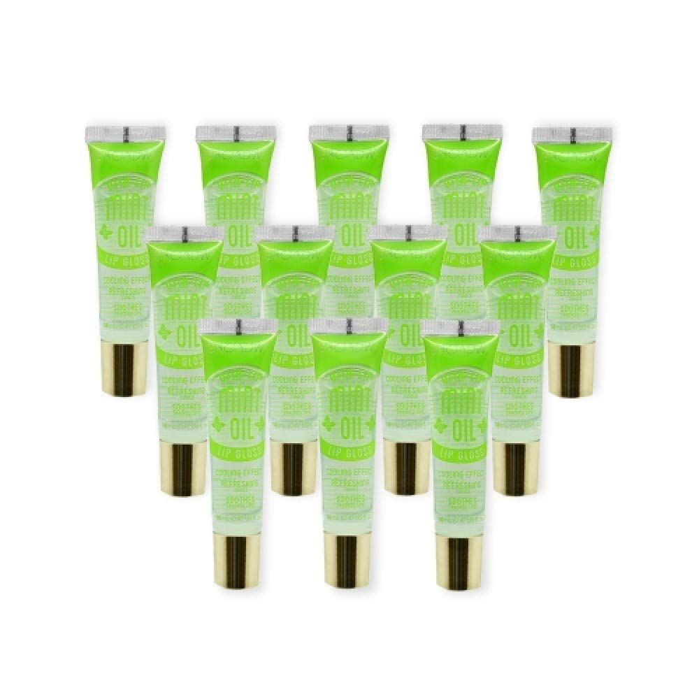 KISS Broadway Clear Lip Gloss 0.47oz14ml 12Pcs (Mint Oil)