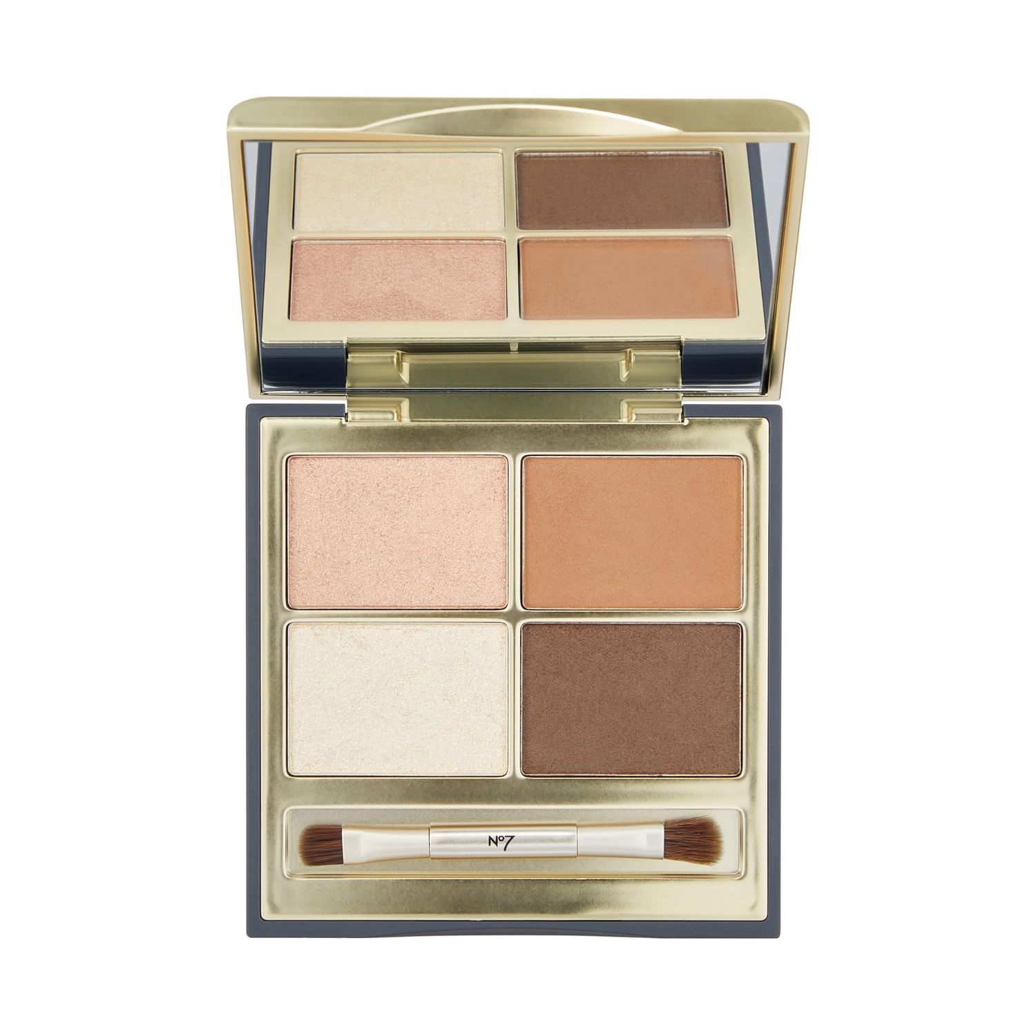 No7 Pro Artist Eyeshadow Palette - High-Pigment Eye Makeup with a Lasting Finish &amp; Blendable Formula - Includes Matte &amp; Shimmer Eyeshadow to Create Versatile Looks - Lights Camera Action (0.25 oz)