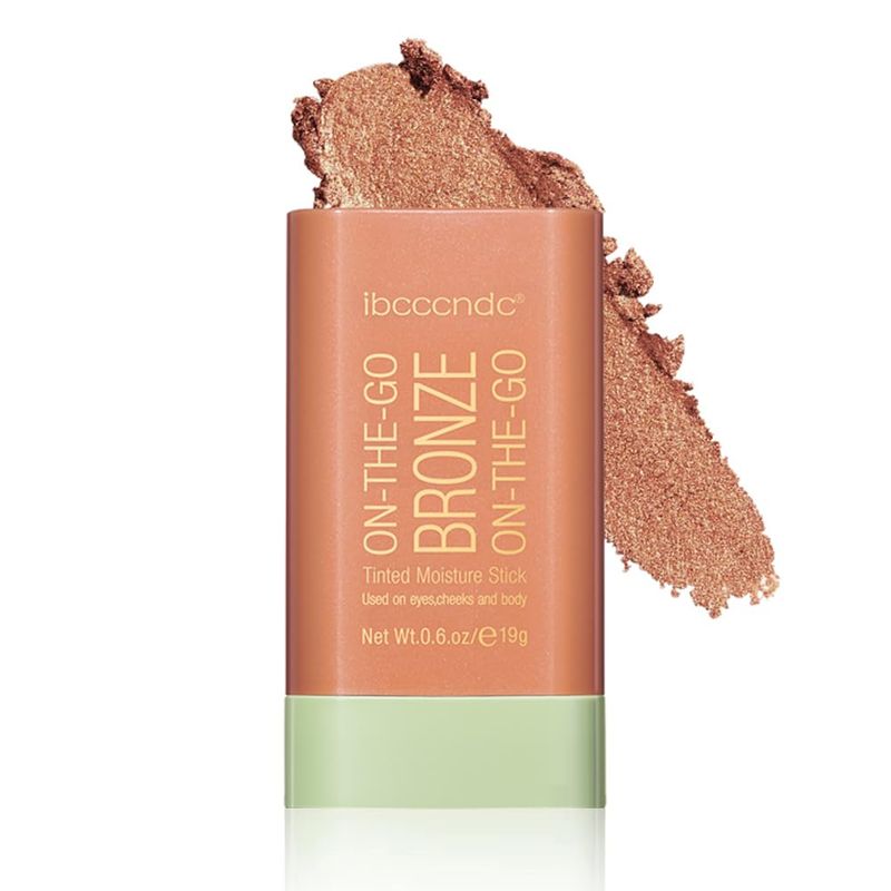 Yeweian Cream Contour Stick, Face Shimmer Bronzer Stick, Blendable Natural Glow Highlighter Makeup Stick, Multi-Use Tinted Solid Moisturizer Stick,Body Face Illuminator Luminizer,03 Rich Glow