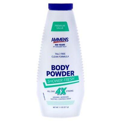 AMMENS Powder Shower Fresh Talc Free, 11 Ounce