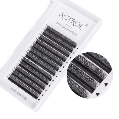 ACTROL YY Eyelashes Extension Lashes Black D Curl 0.05mm 9mm Mixed Lash Volume Extension Easy Fans 4D Y Shaped Premade Soft Eyelashes Supply