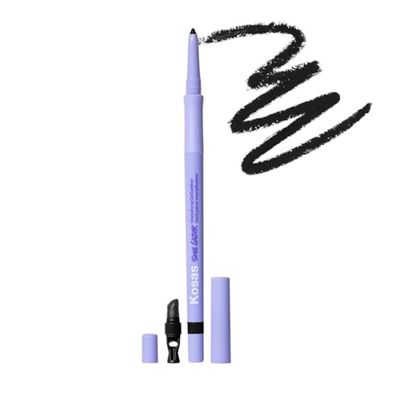 Kosas Soulgazer Gel Eyeliner (Hypnotize) - Waterproof, Smudge-Proof Pen with Hyaluronic Acid - Retractable Eyeliner Pencil with Sharpener &amp; Smudger, Long-Lasting - Intense Black Matte