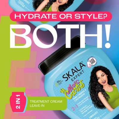 SKALA Mais Cachos for hair type 3ABC - 2 IN 1 Conditioning Treatment Cream &amp; Cream To Comb 35.2oz