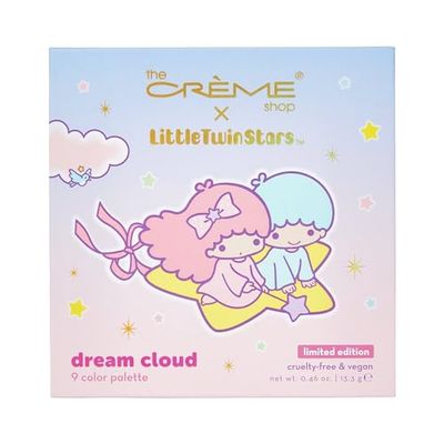 The Crme Shop x Sanrio Little Twin Stars Dream Cloud Eyeshadow Palette 9 Versatile Pigments Ethereal Mattes to Shimmers Ultra-Rich Pigmentation Compact with Mirror (Set of 1)