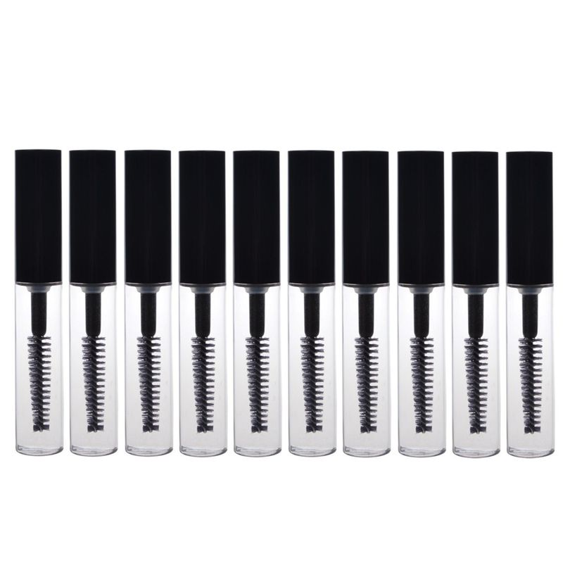 Adecco LLC AHIER 10 pcs 4ML Reusable Empty Bottle Tube Container for Eyelash Growth OilMascara with Brush for Home and Travel (10p)