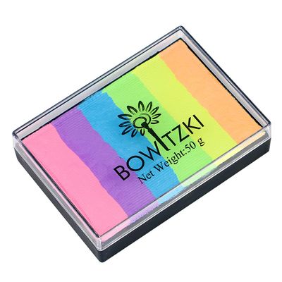 Bowitzki Pastel Color Water Activated eyeliner UV Neon Hydra Liner Graphic Eye Liner Glow Rainbow Easter Split Cake Face Body Paint Makeup 50g