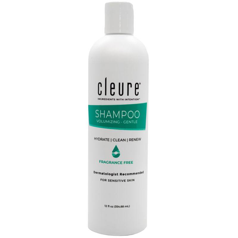 Cleure Hypoallergenic Volumizing Shampoo for Sensitive Skin - Fragrance Free, SLS Free &amp; Paraben Free (12 oz, Pack of 1)