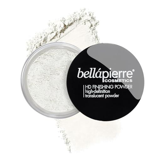 bellapierre HD Finishing Powder | Translucent Setting Powder | Poreless Shine-Free Matte Finish | Lightweight Gentle Formula | Non-Toxic &amp; Paraben Free | Cruelty Free Mineral Makeup