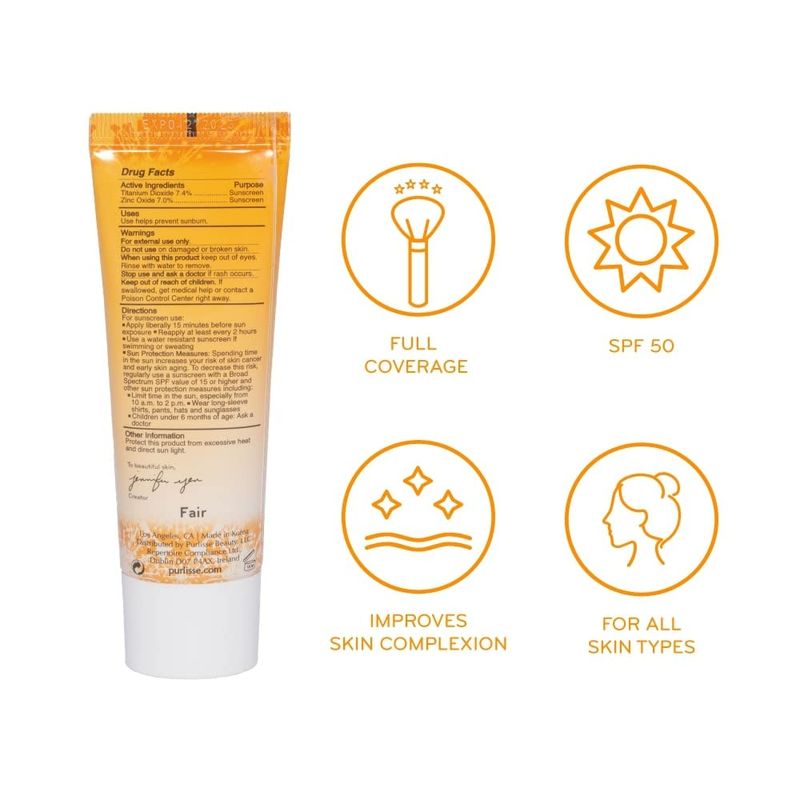 prlisse Youth Glow Vitamin C CC Cream SPF 50 Cruelty-Free &amp; Clean, Paraben &amp; Sulfate-Free, Full Coverage, Hydrates with Hyaluronic Acid | Light 1.4oz