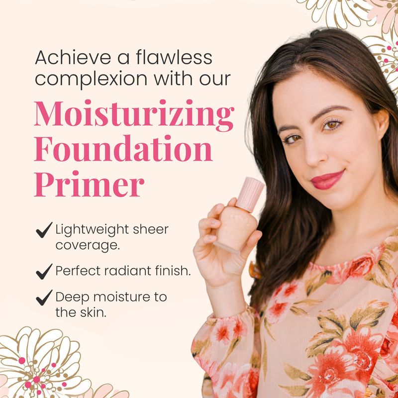 Paul &amp; Joe Moisturizing Foundation Primer, Lightweight Makeup Primer, Sheer and illuminating Foundation Makeup, Face Makeup Base for Fair Complexions &amp; Pink Undertones, Primer S 01 Peach, 1 fl oz