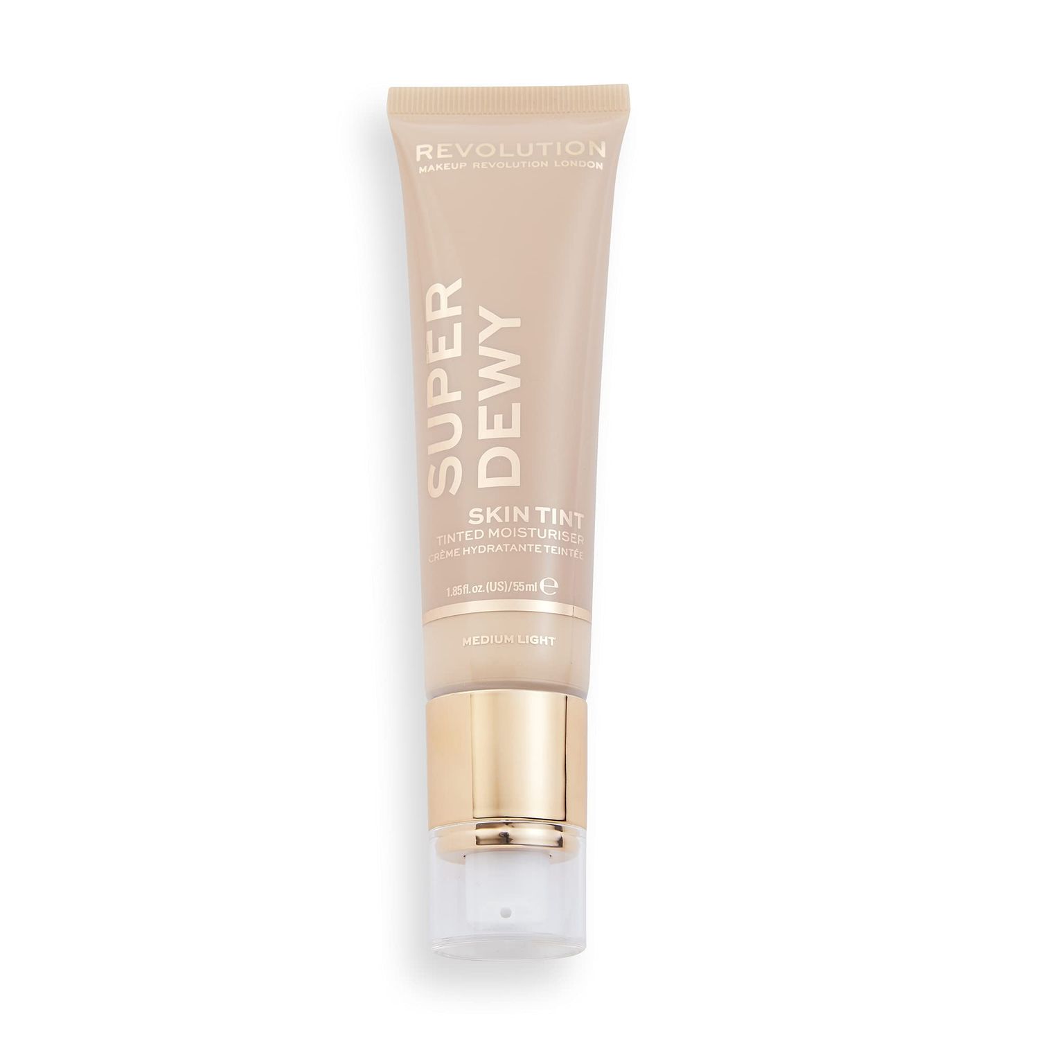 Makeup Revolution, Superdewy Tinted Moisturiser, Light Coverage, Dewy Finish, Medium Light, 1.85 fl. Oz.