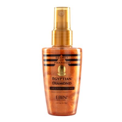 SECRET OF PHARAOH Egyptian Diamond Glitter Mist - Rose Gold 2.37fl.oz | Hair, Face &amp; Body Spray | Long-Lasting Quick-Dry Shimmer for Festivals, Raves, Clothes &amp; Travel Essentials